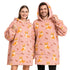 Übergroßer Plüsch-Hoodie-Bademantel | Ultraweicher Deckenmantel mit Kapuze